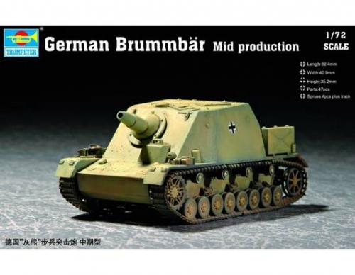 Trumpeter GERMANY Brummbar Mid production 1:72 Armored vehicle 07211